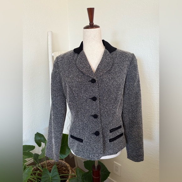Amanda Smith Jackets & Blazers - 80's Amanda Smith Black & Gray Blazer/Jacket Size 6